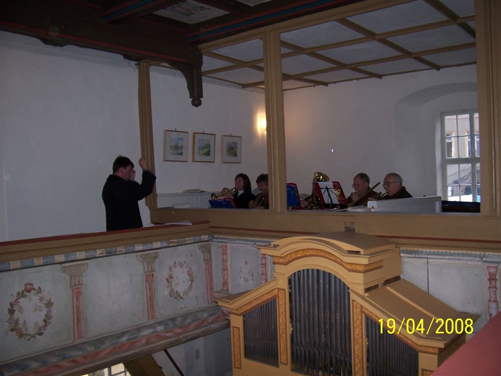 Gottesdienst zum Kirchenfest 2008. Aufgenommen zur 888-Jahrfeier in Kospoda durch Helga Neugebauer.